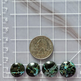 Medium Ocean Blue Round Blue Moon Turquoise, Set of 4 Dimensions