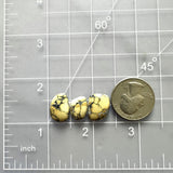 Small Yellow Mixed Treasure Mountain Turquoise, Set of 3 Dimensions