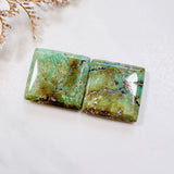 Large Sea Green Square Crescent Lake Variscite, Set of 2 Background