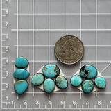 Small Sky Blue Mixed Number 8 Turquoise, Set of 11 Dimensions
