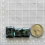 Large Ocean Blue Mixed Blue Moon Turquoise, Set of 3 Dimensions