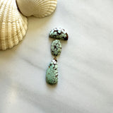 Small Faint Green Mixed Treasure Mountain Turquoise, Set of 3 Background