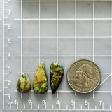 Medium Sea Green Teardrop Treasure Mountain Turquoise, Set of 3 Dimensions