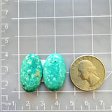 Large Sky Blue Oval Fox Turquoise, Set of 2 Dimensions