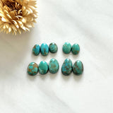 Small Sea Green Mixed Tyrone Turquoise, Set of 10 Background