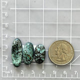Medium Purple Oval Milky Way Turquoise, Set of 3 Dimensions