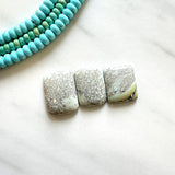 Small Light Yellow Bar Crescent Lake Variscite, Set of 3 Background