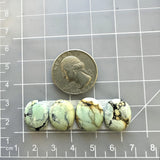 Small Mint Green Round Crescent Lake Variscite, Set of 4 Dimensions