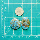 Large Ocean Blue Mixed Ithaca Peak Turquoise, Set of 2 Dimensions