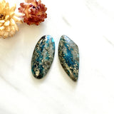 Large Ocean Blue Mixed Ithaca Peak Turquoise, Set of 2 Background
