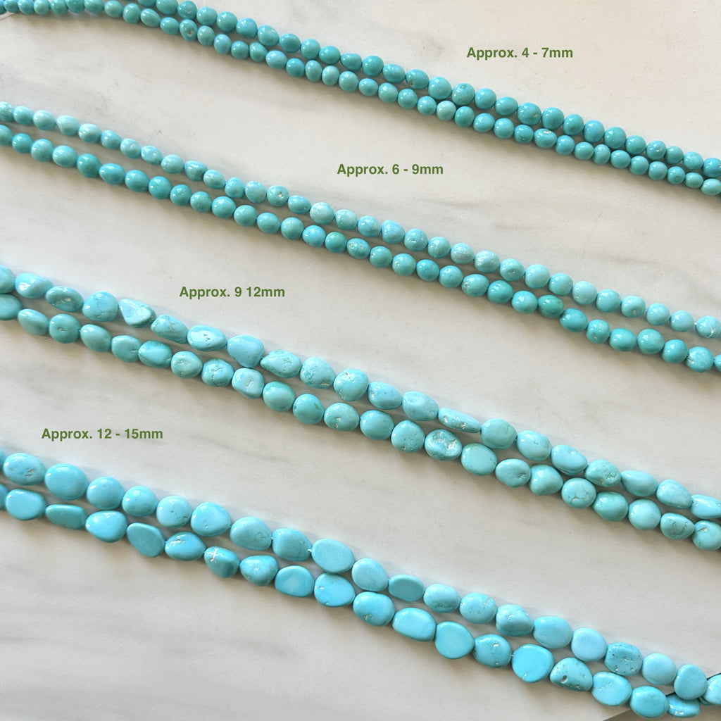 Sky Blue Armenian Turquoise Smooth Nugget Beads – Turquoise Moose
