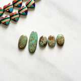 Small Faint Green Oval Number 8 Turquoise, Set of 5 Background