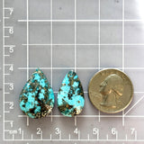 Large Sky Blue Teardrop Ithaca Peak Turquoise, Set of 2 Dimensions