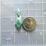 Small Mint Green Mixed Namtso Lake Turquoise, Set of 2 Dimensions