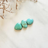 Small Faint Green Mixed Carico Lake Turquoise, Set of 3 Background