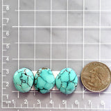 Medium Sky Blue Freeform Lone Mountain Turquoise, Set of 3 Dimensions