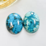 Large Sky Blue Oval Ithaca Peak Turquoise, Set of 2 Background