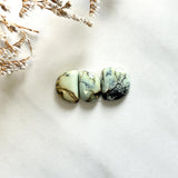 Small Light Yellow Half Moon Crescent Lake Variscite, Set of 3 Background