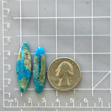 Large Sky Blue Surfboard Ithaca Peak Turquoise, Set of 2 Dimensions