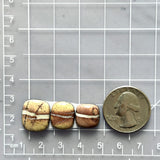 Small Red Freeform White Buffalo Dolomite, Set of 3 Dimensions