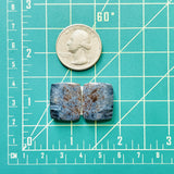 Large Deep Blue Barrel Pietersite Quartz, Set of 2 Dimensions