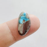 L19 x W10 x H4 Sky Blue Freeform Bisbee Turquoise Background