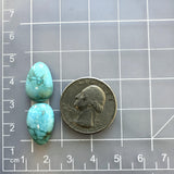 Small Sky Blue Teardrop Yungai Turquoise, Set of 2 Dimensions