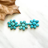 Small Sky Blue Oval Kingman Turquoise, Set of 25 Background