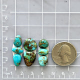 Small Sky Blue Mixed Number 8 Turquoise, Set of 8 Dimensions