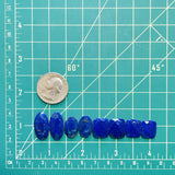 Small Deep Blue Mixed Lapis Lazuli, Set of 8 Dimensions