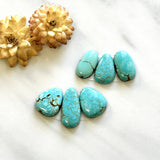 Small Sky Blue Mixed Number 8 Turquoise, Set of 6 Background