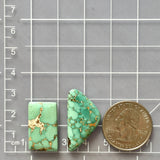 Large Mint Green Mixed Namtso Lake Turquoise, Set of 2 Dimensions