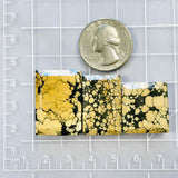 Large Yellow Bar Giraffe Turquoise, Set of 3 Dimensions