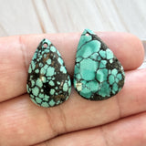 Bamboo Green Bamboo Mountain Turquoise Top Drilled Briolette