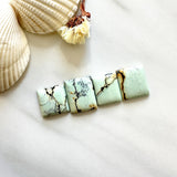 Small Faint Green Mixed Crescent Lake Variscite, Set of 4 Background