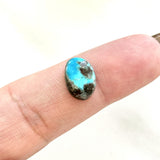 Small Sky Blue Oval Bisbee Turquoise Background