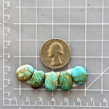 Small Sky Blue Mixed Number 8 Turquoise, Set of 5 Dimensions