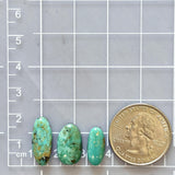 Medium Sea Green Mixed Pilot Mountain Turquoise, Set of 3 Dimensions