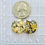 Medium Yellow Mixed Giraffe Turquoise, Set of 2 Dimensions