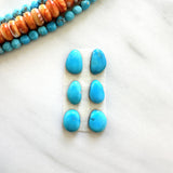 Small Sky Blue Freeform Sleeping Beauty Turquoise, Set of 6 Background