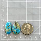 Large Sky Blue Mixed Ithaca Peak Turquoise, Set of 2 Dimensions