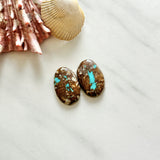 Medium Sky Blue Oval Number 8 Turquoise, Set of 2 Background