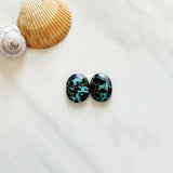 Small Ocean Blue Round Yungai Turquoise, Set of 2 Background