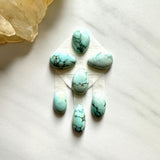 Small Mint Green Mixed Namtso Lake Turquoise, Set of 7 Background