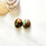 Small Faint Green Oval Royston Turquoise, Set of 2 Background