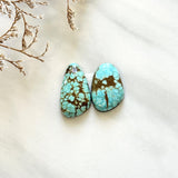 Large Sky Blue Mixed Number 8 Turquoise, Set of 2 Background