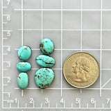 Small Sky Blue Mixed Blue Moon Turquoise, Set of 6 Dimensions