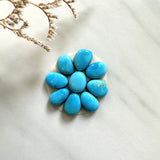 Small Sky Blue Mixed Kingman Turquoise, Set of 9 Background
