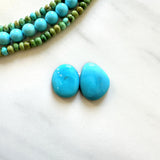 Medium Sky Blue Freeform Sleeping Beauty Turquoise, Set of 2 Background