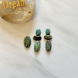 Small Sea Green Oval Tyrone Turquoise, Set of 7 Background